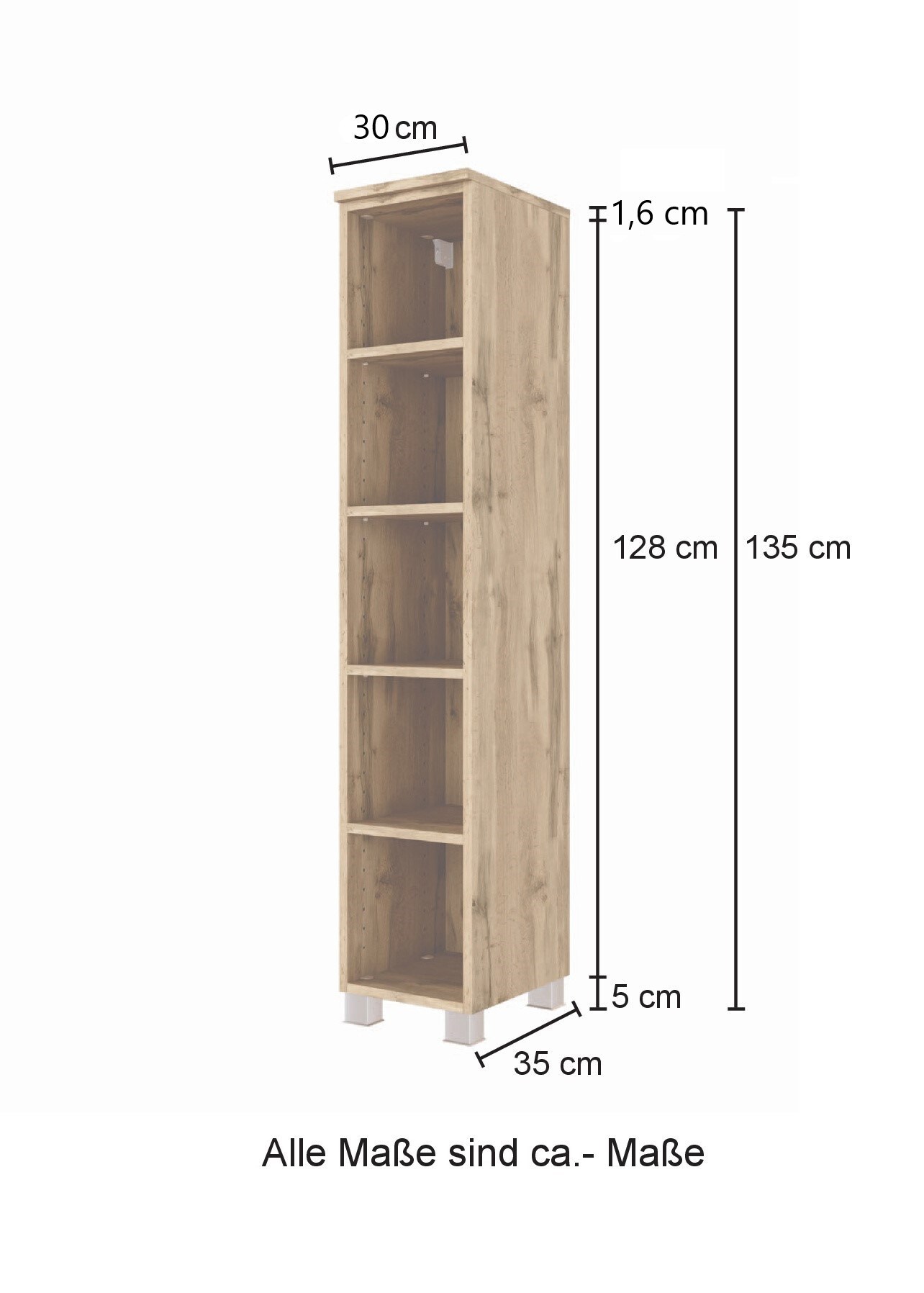 Bad-Midiregal ANTWERPEN braun 130cm