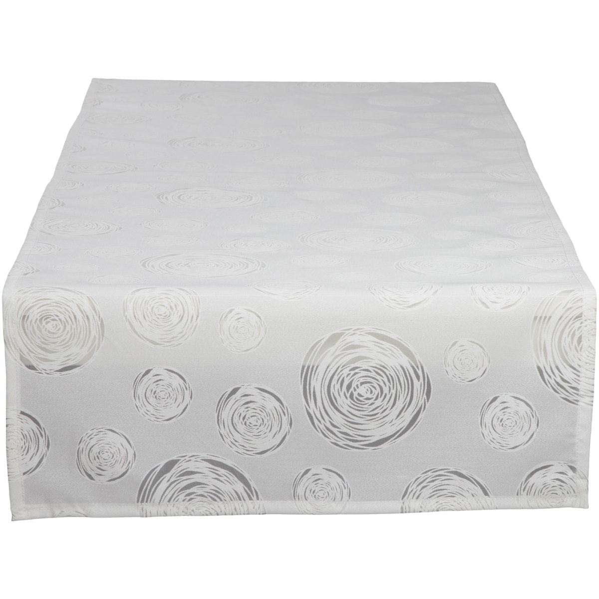 SPRÜGEL Tischläufer KUNSTKREISE I 50 x 150 cm beige/weiß